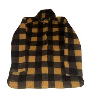 Brown & Black Buffalo Check Shacket – Button Down, Cozy Flannel Style
